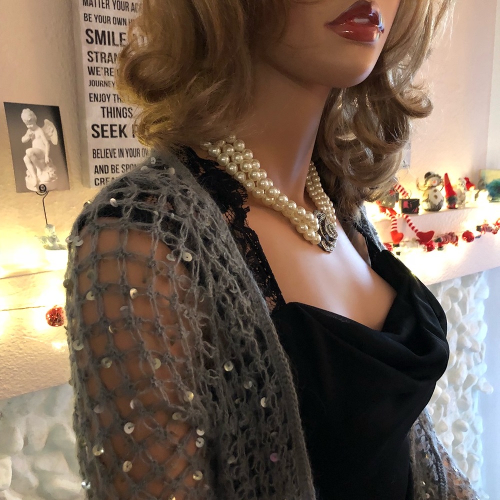 Nordstrom Black super sexy lace party dress NWT - Picture 7 of 8